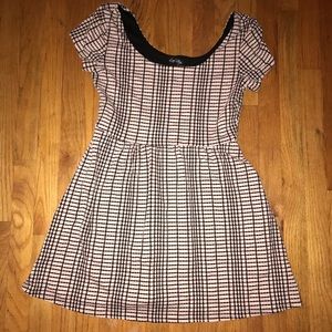 Pink and Black Skater Dress